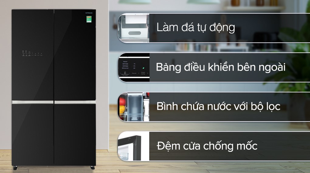 Tủ lạnh Hitachi Inverter 569 lít R-WB640VGV0 GBK - Ảnh 5